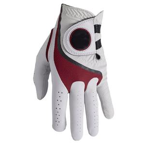 Gants de golf en cuir véritable de qualité supérieure au design unique avec sangle de poignet réglable et antidérapants pour hommes - Product Image 2
