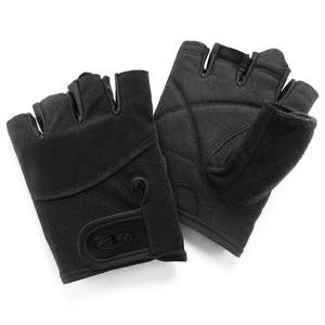 Black <b>Fingerless</b> Sports <b>Gloves</b> Wrist Length Elastic Eco-Friendly Touchscreen Cotton/Polyester/Spandex Plain Four Seasons Use - Product Image 1