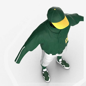 Ensemble uniforme de baseball pour hommes Oregon Ducks, maillot vert, pantalon blanc, manches courtes, boutons sur le devant, logo brodé - Product Image 4