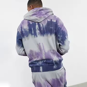 OEM Acid Wash Custom logo <b>Men's</b> Tie-dyed Hoodie Wholesale High Quality Hoodie Materials Washed Oversized Distressed Hoodie - Product Image 6