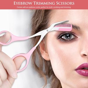 Tijeras para cejas, herramienta de belleza profesional para recortar, dar forma y cuidar con precisión las cejas - Product Image 6