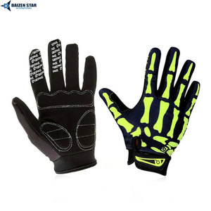 Gants de motocross respirants, antichocs, antidérapants, en cuir organique, fermeture à boucle, unisexe, polyester, pour vélo, moto - Product Image 2