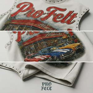 Débardeur en coton 100% de haute qualité, style streetwear tendance, coupe musclée, imprimé personnalisé, orné de strass - Product Image 4