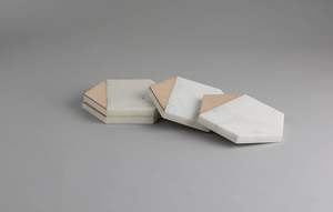 Posavasos de Madera de Lujo Ecológico y Moderno para Té/Café/Cócteles con Color Personalizado y 10 cm de Diámetro - Product Image 2