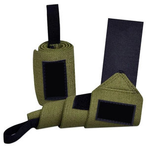 Correas de Soporte Ajustables para Muñeca, Negras, Amarillas y Blancas a Rayas, con Cierre de Gancho y Bucle, para Levantamiento de Pesas y Entrenamiento de Fuerza para Hombres - Product Image 4