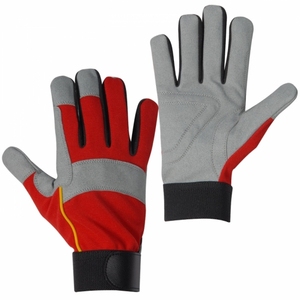 Guantes de Soldadura TIG Resistentes al Calor y a las Chispas, para Manipulación de Materiales, de Cuero Vacuno Rojo - Product Image 2