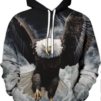 Sweat à capuche décontracté pour homme 100 % coton à manches longues, hiver, imprimé en relief, brodé, poche kangourou, tricoté, écologique