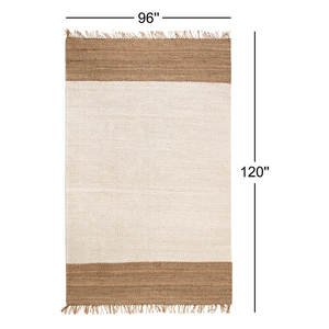 Alfombra de interior a rayas a mano, juego de alfombras de colores costeros neutros - Product Image 3