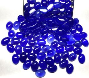 Onyx Natural AAA calidad azul ónix piedra 10x14 cabujón ovalado parte posterior plana IGI certificado ágata suelta tratada con calor tamaño 10x14 Natural - Product Image 1