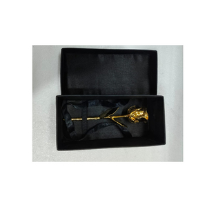 Rose plaquée or 24 carats avec boîte cadeau de luxe, rose plaquée or pour anniversaire, Saint-Valentin, décoration de mariage - Product Image 1