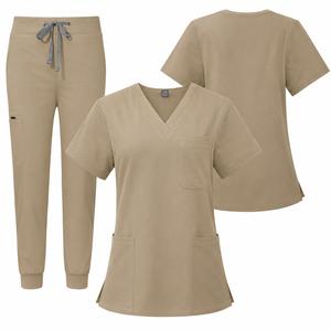 Standard US <b>Size</b> Purple Double Pockets Hospital Nurse Doctor <b>Scrubs</b> Uniform Sets Polyester Rayon Spandex Clinic Medical Uniforms - Product Image 3