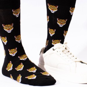 New Custom Design Unisex Adult Cotton <b>Socks</b> Light Blue Trim Digital Print Breathable Holiday Design High Quality <b>Mens</b> <b>Socks</b> - Product Image 4