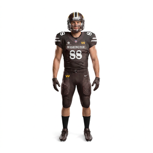 Fabricante Profesional de Uniformes de Fútbol Americano – Jersey y Pantalones Personalizados en Marrón y Negro con Sublimación Completa para Equipos - Product Image 1