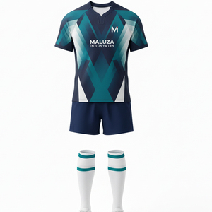 ชุดยูนิฟอร์มรักบี้พิมพ์ลายตามสั่งราคาโรงงาน ชุดเสื้อและกางเกงรักบี้สำหรับมืออาชีพ แห้งเร็ว ป้องกันแบคทีเรีย - Product Image 4