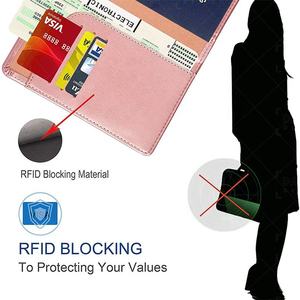 Cartera de Cuero PU Genuino Hecha a Mano para Hombre, con Cierre Abierto, Bloqueo RFID, para Pasaporte, con Logotipo Personalizado - Venta al Por Mayor - Product Image 5