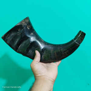 Cuerno de Búfalo Real Hecho a Mano con Cordón de Cuero, Instrumento Musical Tradicional a Precio Económico - Product Image 6
