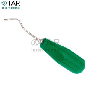 Instrument chirurgical H2 gauche avec poignée verte en acier inoxydable allemand, instruments dentaires, élévateur Heidbrink pour pointe radiculaire dentaire - Product Image 5