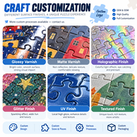 Puzzles personnalisés imprimés de 500 pièces, motif botanique, chat, 42x57cm, carton épais mat, jouet éducatif pour adultes