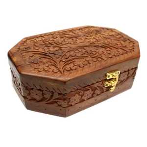 <b>Gold</b> Crystal Beaded Jewelry Box <b>Rectangular</b> Hinged Lid Storage Case Footed Keepsake Organizer <b>Mirrored</b> Base Metal Trinket Chest - Product Image 4
