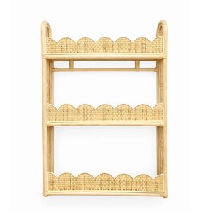 Lovely rattan bow book <b>shelf</b> children bookcase hand-weave wall rack <b>shelf</b> kid room accessory - Product Image 4