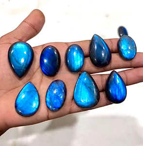100% Natural High Quality <b>Blue</b> Labradorite Cabochon Loose Gemstone Lot for Healing <b>Blue</b> Labradorite <b>Stone</b> - Product Image 1