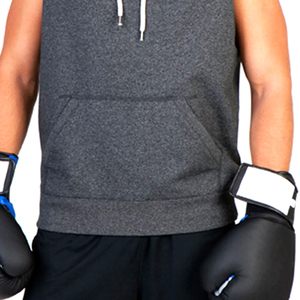 Hoodie de boxe sans manches personnalisé, haut de gamme, pour entraînement professionnel, séchage rapide, écologique, impression de logo personnalisé, pour hommes - Product Image 5