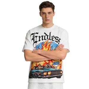 Fashion Men's Oversized Custom T-<b>Shirt</b> With <b>Flame</b> Car Print Street Style Short Sleeve O-Neck Cotton Jersey Tee - Product Image 2