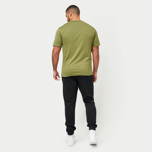 Camiseta de Algodón Lisa Verde Oliva para Hombre, Manga Corta, Cuello Redondo, Corte Regular, Estilo Casual, Tejido Jersey, Color Sólido, para Verano - Product Image 6