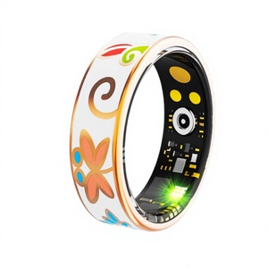 Anillo Inteligente de Acero Inoxidable con Patrón Esmaltado, Monitor de Frecuencia Cardíaca, SpO2, Sueño, Ciclo Menstrual, Reloj Despertador, Control por Gestos - Product Image 2