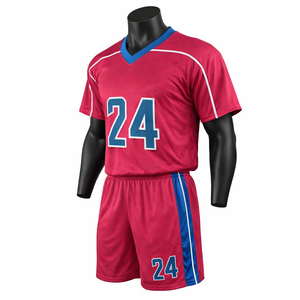 Conjunto de camiseta y pantalones cortos de lacrosse personalizados al por mayor, que absorben la humedad, ligeros, para entrenamiento y partidos, uniforme de marca privada - Product Image 1