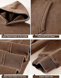 Sudadera con Capucha Clásica, Moderna y Cómoda, Estilo Vintage, para Hombre, 100% Algodón Suave, Tela Premium de 350 g/m², con Logotipo Personalizable - Product Image 5