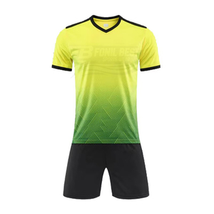 High Quality Men's V-Neck Soccer Jersey Set With Black Shorts Geometric Print Moisture Wicking Polyester All Seasons - Product Image 6