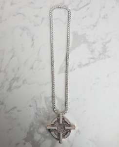 Pendentif Lettre Personnalisée Forme Originale Hip Hop Plaqué Rhodium/Argent Double Couche Breloque Nom Logo Bijoux Fins Moissanite GIA - Product Image 4