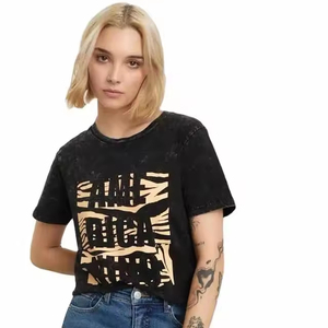 Wholesale Women Ladies 100% Cotton T Shirt Modern Fashionable Design High Quality Luxury <b>Tshirt</b> for Women's T-Shirt - Product Image 1