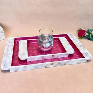 Bandeja cuadrada de MDF impresa con asa, precio económico, para el hogar, hotel y restaurante, bandeja para servir alimentos, en oferta. - Product Image 2