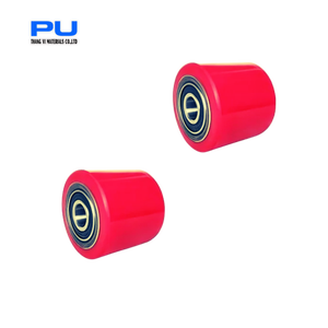 Rueda de carretilla elevadora de poliuretano resistente al desgaste de alta calidad Nueva condición Rueda de PU con núcleo de acero - Product Image 4