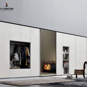 Recién llegado de JY Furniture, lujosa carcasa de madera dura de alta calidad, puerta de madera maciza, armario de dormitorio de diseño moderno - Product Image 6