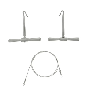 Kit d'outils chirurgicaux réutilisables pour la neurochirurgie et l'orthopédie, comprenant un ensemble de lames de scie Gigli à deux poignées en acier inoxydable de qualité supérieure pour la coupe osseuse - Product Image 5