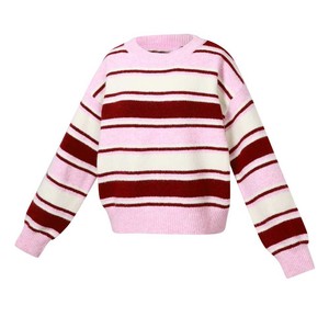 High Quality Breathable <b>Lightweight</b> Knit V-Neck <b>Cardigan</b> Classic Striped Varsity Jacket Style Sweater for Men - Product Image 5