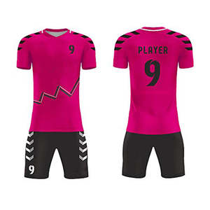 Custom 100% Polyester Cheap Football Jersey Training Soccer Uniform Set Crew Neck <b>Patchwork</b> Laser Printed Name & Logo for Unisex - Product Image 3