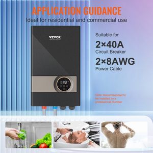 ETL elencato 18kw scaldabagno elettrico senza serbatoio caldaia istantanea Display digitale della temperatura 24 ore su 24 per la cucina - Product Image 6