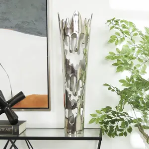 Vase décoratif haut de gamme en fer forgé fait main, design côtier écologique, pour fleurs artificielles ou fraîches, idéal pour les détaillants - Product Image 2