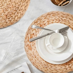 Sets de table ronds classiques en bambou tressé sur mesure, vente en gros, pour table à manger - Product Image 3