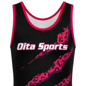 Maillot de lutte sublimé noir et rose pour hommes, uniforme sportif en polyester, sans manches, vêtements de lutte pour l'entraînement et les matchs - Product Image 4
