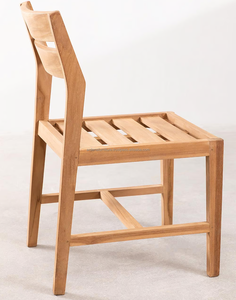 Silla de comedor de madera de teca moderna, marco de tubo de Metal, asientos cómodos para el hogar, Bar, parque, apartamento, jardín al aire libre, banquetes, escuela - Product Image 2