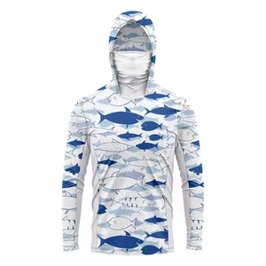 Camisa de Pesca Sublimada de Alta Calidad con Capucha y Protección Facial UPF 50+, Transpirable, de Poliéster, Ropa de Pesca de Alto Rendimiento - Product Image 1