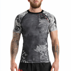 High Quality MMA Boxing Sublimation <b>Shirts</b> <b>Men</b> <b>Compression</b> Printed MMA <b>Shirt</b> Tops <b>Men's</b> Short Sleeve Boxing MMA <b>Shirts</b> - Product Image 6