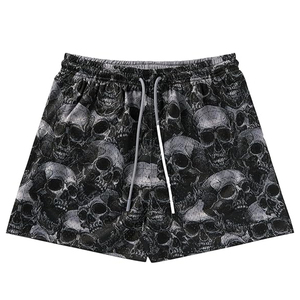 Shorts de sport pour hommes à motif floral sublimé, en maille épaisse, avec cordon de serrage, respirants, séchage rapide, pour la course et le basketball - Product Image 3