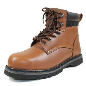 <b>Men's</b> Genuine Leather <b>Work</b> <b>Boots</b> Safety Protective <b>Black</b> and Brown Ankle <b>Boots</b> for <b>Work</b> Fashion - Product Image 2