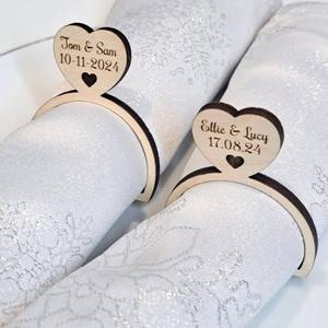 New wooden mdf laser cut napkin ring here <b>top</b> seller trendy - wholesale custom name <b>table</b> <b>decoration</b> - Product Image 1